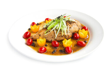 Grill Chicken or Chicken Steak in black pepper sauce