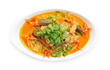 Red curry pork with coconut milk (Kang phed muu) Thaifood