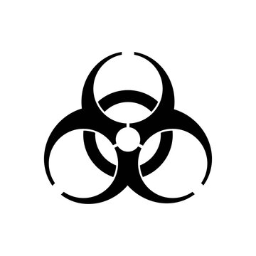Bio hazard symbol, sign of biological threat alert . Vector illustration