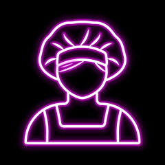 Bakery icon. Glowing sign logo vector