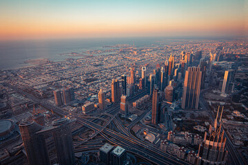 Naklejka na ściany i meble Skyline Dubai 