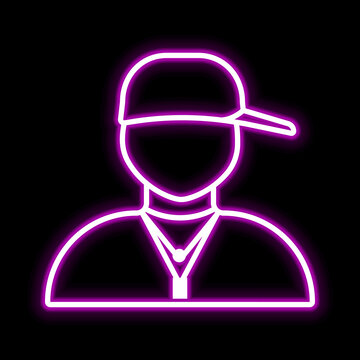 Reper icon. Glowing sign logo vector
