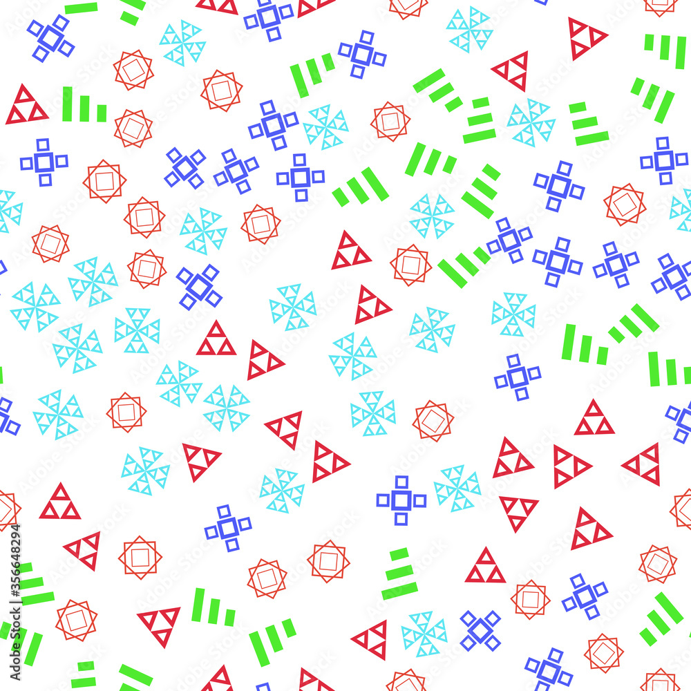 Poster abstract geometric pattern. multicolor figures. texture for print and banner. flat style