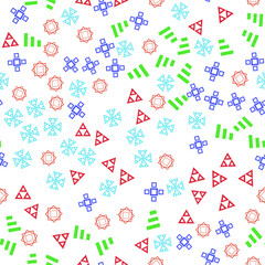 Abstract geometric pattern. Multicolor Figures. Texture for print and Banner. Flat style