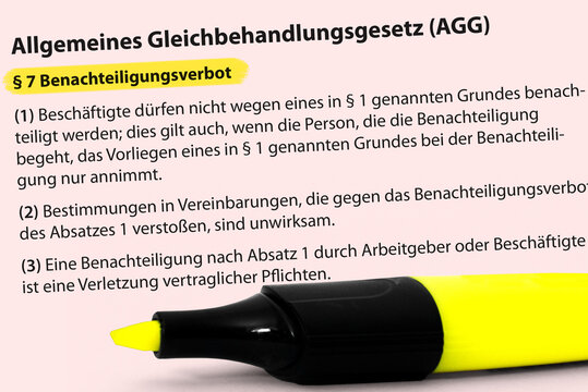 Gesetz gegen Diskriminierung, Allgemeines Gleichbehandlungsgesetz (AGG)