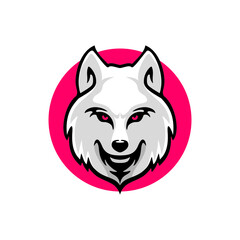 Wolf Abstract template logo design. simple flat style. logo emblem