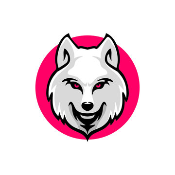 Wolf Abstract template logo design. simple flat style. logo emblem