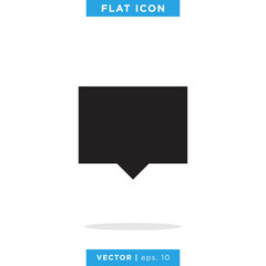 Speech bubble icon vector logo design template. Chat sign.