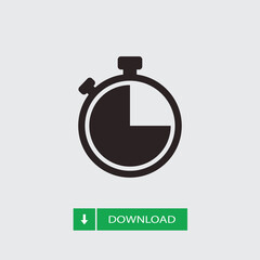 Stopwatch vector icon, simple sign for web site and mobile app.