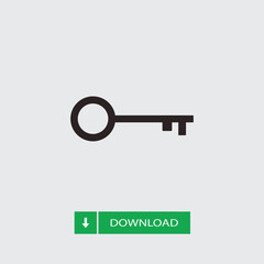 Key vector icon, simple sign for web site and mobile app.