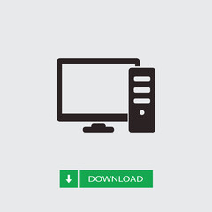 Computer vector icon, simple sign for web site and mobile app.