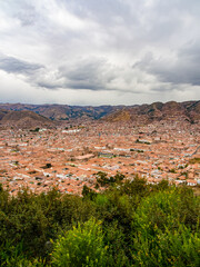 View of city centre of Cusco Peru, South America