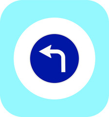 mandatory traffic signs icons. illustration for web and mobile design.
