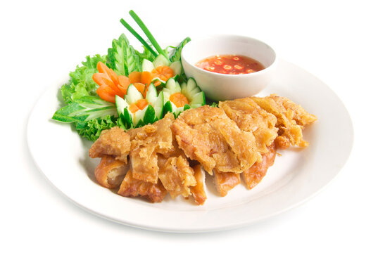 Hainanese crispy fried chicken without rice with soya