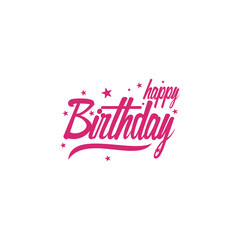 happy birthday logo design vector illustrator