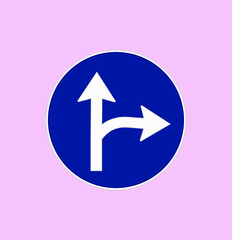 Single directions traffic signs icons. illustration for web and mobile design.
