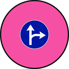 Single directions traffic signs icons. illustration for web and mobile design.