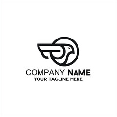 bird animal logo vector