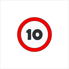 speed limit traffic signs icons. illustration for web and mobile design.