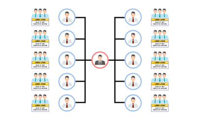 Organization Chart Info graphics, vector design