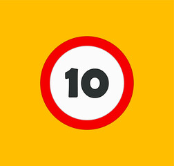 speed limit traffic signs icons. illustration for web and mobile design.