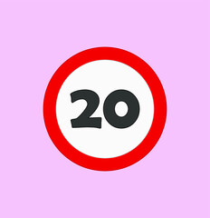 speed limit traffic signs icons. illustration for web and mobile design.