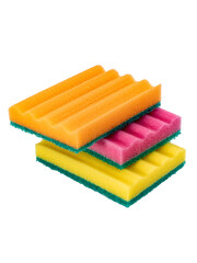 set of colorful sponges for washing dishes
