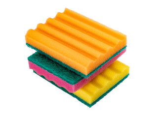 set of colorful sponges for washing dishes