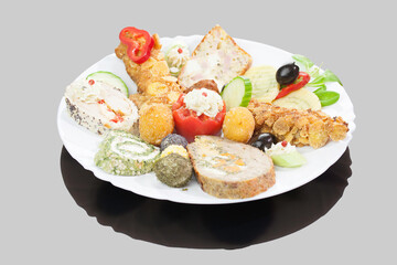 Romanian traditional dishes - appetizer plate