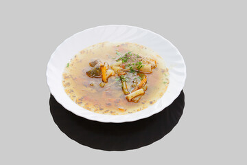 Romanian traditional dishes - peasant broth - ciorbă țărănească