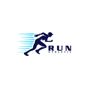 run Athletics logo vector illustrator