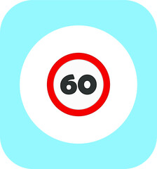 speed limit traffic signs icons. illustration for web and mobile design.