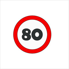 speed limit traffic signs icons. illustration for web and mobile design.