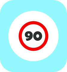 speed limit traffic signs icons. illustration for web and mobile design.