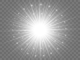 Sunlight on a transparent background