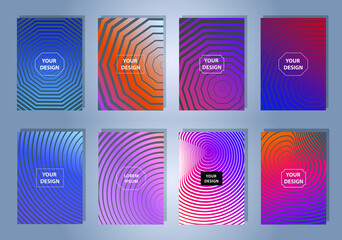 Minimal cover design with geometric shapes. Color gradient background. Creative template for design, cover, banner, poster, mobile app