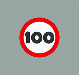 speed limit traffic signs icons. illustration for web and mobile design.