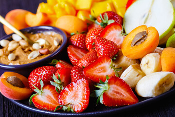 Kids friendly dessert of fresh fruits and berries