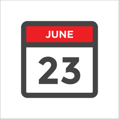 June 23 calendar icon with day of month