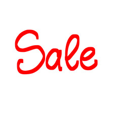 SALE word, text, Hand sketched Sale lettering typography. Hand drawn Sale lettering sign. Badge, icon, banner, tag, illustration, poster