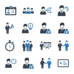 Business Management icons set 01