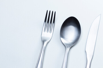 Metal cutlery for table decoration

