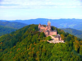 Europe, France, Great East, Alsace, Bas Rhin, Haut Koenigsbourg castle
