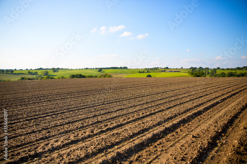 Champ Et Sillon De Terre En Campagne Apres Le Travail De L Agriculteur Wall Mural Thierry Ryo