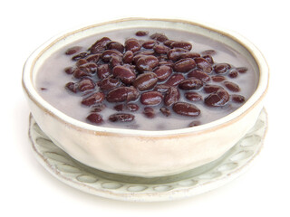 Thai Dessert Sweet Red Bean boiled (Tua Dang) with coconut milk and sugar Thai delicious sweet...