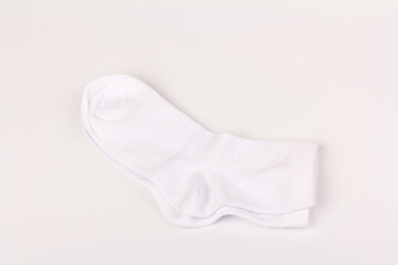 White cotton socks isolated on white background