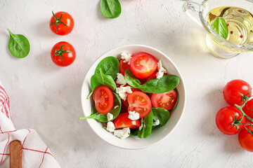 Homemade healthy fresh salad