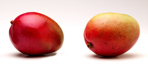 Whole Mangoes against white background