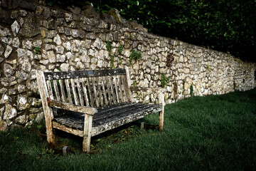 Classic Weather Worn Garden Bench