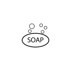Soap and soap bubbles sign. eps ten